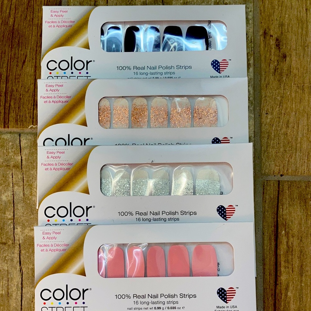 Color Street 100% Real nail polish strips All 4 sets included in this listing!